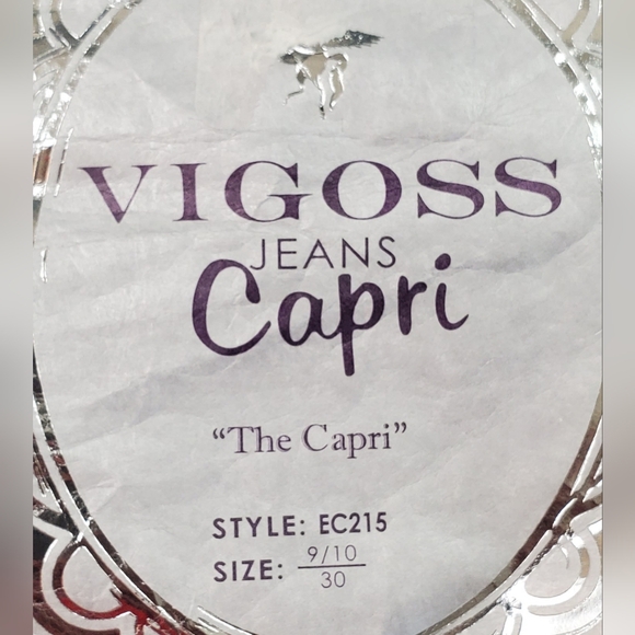 Vigoss Capri Jeans Womens Size 9/10 30 Blue Denim Distressed Style EC215 NWT - Picture 4 of 13